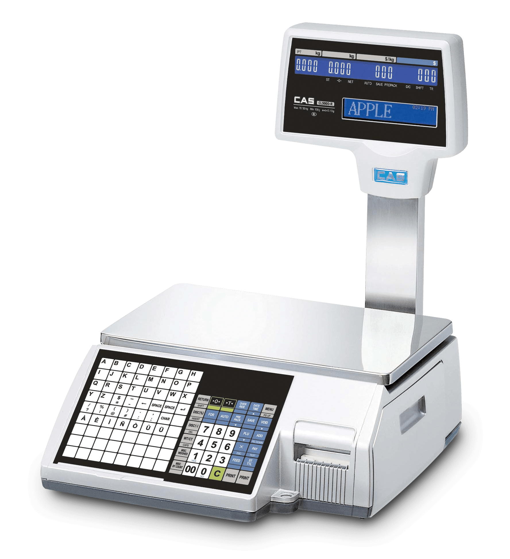 CAS CL5500 Label & Receipt Printing Scale CAS Scales Australia